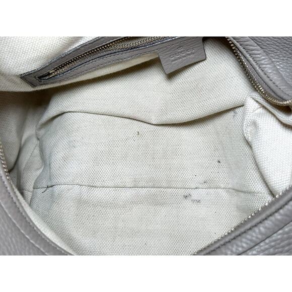 GUCCI 282804 Neutral Taupe Soho Cellarius Leather Large Hobo Shoulder Bag - Picture 6 of 8